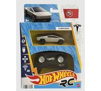 Hot Wheels Voiture télécommandée Tesla Cybertruck, 2,4 GHz Véhicule à l'échelle 1:64