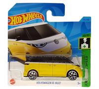 Hot Wheels Volkswagen ID. Buzz - HW Green Speed 10/10 - HKG51 - Carte courte - VW - Jaune noir - Mattel 2023