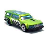 Hot Wheels Volvo 240 Drift Wagon, HW Slammed 4/5, HKJ07, carte courte, Yokohama, vert métallisé, Mattel 2023