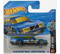 Hot Wheels Volvo 240 Drift Wagon - JJJ36 - HW Mods 2/5 - Carte courte - Bleu - Modèle sous licence officielle Volvo - Mattel 2026 (69/250) - 1:64