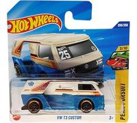 Hot Wheels VW T3 Custom JBB21 Peak Pursuit 3/10 Short Card Volkswagen Bus Blanc Bleu Rouge VW Licence Mattel 2025 1:64