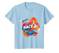 Hot Wheels 'You Make My Heart Race', Officiel T-Shirt, Enfant, Bleu Céleste, 8 Ans
