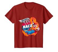 Hot Wheels 'You Make My Heart Race', Officiel T-Shirt, Enfant, Canneberge, 2 Ans