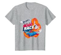 Hot Wheels 'You Make My Heart Race', Officiel T-Shirt, Enfant, Gris Chiné, 6 Ans