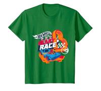 Hot Wheels 'You Make My Heart Race', Officiel T-Shirt, Enfant, Vert Kelly, 3 Ans
