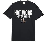 Hot Work Never Stops Welder Welding Blue Collar Job Work Comfort Colors Adult Heavyweight T-Shirt