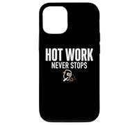 Hot Work Never Stops Welder Welding Blue Collar Job Work Coque pour iPhone 12/12 Pro