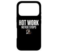 Hot Work Never Stops Welder Welding Blue Collar Job Work Coque pour iPhone 17 Pro