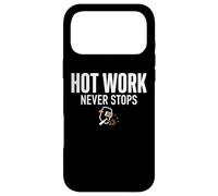 Hot Work Never Stops Welder Welding Blue Collar Job Work Coque pour iPhone 17 Pro Max