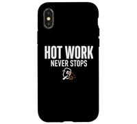 Hot Work Never Stops Welder Welding Blue Collar Job Work Coque pour iPhone X/XS