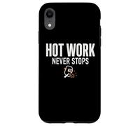 Hot Work Never Stops Welder Welding Blue Collar Job Work Coque pour iPhone XR