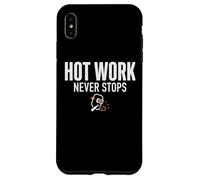 Hot Work Never Stops Welder Welding Blue Collar Job Work Coque pour iPhone XS Max