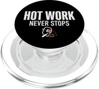 Hot Work Never Stops Welder Welding Blue Collar Job Work PopSockets PopGrip pour MagSafe