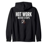 Hot Work Never Stops Welder Welding Blue Collar Job Work Sweat à Capuche