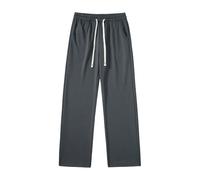 HOT1950s Jogging pour homme, coupe ample, surdimensionné, avec poches, cordon de serrage, jambe droite, léger, pantalon de sport décontracté pour les activités d'entraînement, gris foncé, XXL