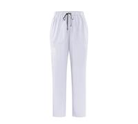 HOT1950s Pantalon de travail médical de couleur unie avec cordon de serrage et poche latérale, taille élastique, pantalon de travail infirmier, jambe droite, pantalon de jogging léger