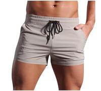 HOT1950s Short de course pour homme - Style décontracté - Couleur unie - Avec poches - Taille élastique - Respirant - Extensible - Pour le fitness et le jogging, 06 kaki, XL