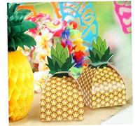 Hotaden 12pcs Papier Ananas Bonbons Sac Cadeau Boîte Anniversaire de Mariage Favors Party Table Souvenir Décoration