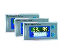 Hotaden 1pc 10-100v Universal LCD Voiture Acide Plomb Batterie au Lithium Indicateur de capacité voltmètre numérique testeur de Tension Moniteur -c33 (3 Cordes 12V)