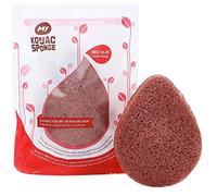 Hotaden 1pc Konjac éponge Naturelle Tout Laver l'éponge Visage Exfoliant Profond Pore Cleansing Beauty Outil approprié (Rouge)