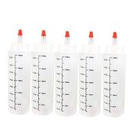 Hotaden 5pcs de Plastique à Bec effilé avec échelle Bouteille avec Sauce Squeeze antifuite Cap Salade Bouteille Squeezable Dropshipping