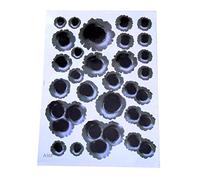 Hotaden Car Stickers 3D Bullet Hole Funny Decal Car-Covers Motorcycle Scratch Realistic Bullet Hole Waterproof Stickers 1pc Black