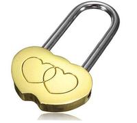 Hotaden Padlock Love Lock Engraved Double Heart Valentines Anniversary Day Gifts Couple Mini Lock for Eternal Love