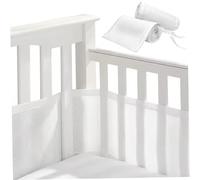 Hotainoys 1 Ensemble de Pare-Chocs de Berceau, Doublure Berceau en Maille Respirante et Douce pour la Peau pour protéger Les Jambes et Les Bras bébé, sûr Conforme, Meilleur Support Fixe, Coussinets