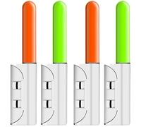 Hotainoys 4 pièces lumières de Pointe étanche en Plastique Lampe de pêche Pince sur Alarme Morsure pêche pour la Nuit Glace Canne à Poisson équipement lumières Pointe