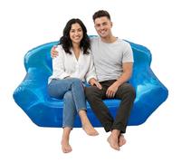 Hotainoys Canapé Gonflable, canapé Gonflable pour 2 Personnes avec Dossier réglable à 3 Zones pour Piscine et Plage, Portable pour Camping en Plein air, terrasse, Salon, ble