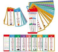 Hotainoys Cartes Flash Phonics, Apprenez à Lire des Cartes Flash Phonics avec 60 Double Face - Alphabet, Mots à Vue, Couleurs, Chiffres, Animaux pour l'apprentissage