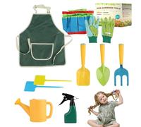 Hotainoys Ensemble de Jardinage pour Enfants 20 pièces/Ensemble Mini Jardinage Ergonomique pour Tout-Petits Portable Coin Arrondi Vibrant Outils éducatifs pour Enfants pour Outils de Plein air