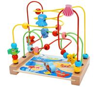 Hotainoys Jouets de Labyrinthe de Perles Jouets Labyrinthe Perles en Bois Naturel raisonnement Spatial Montagnes Russes Classiques pour l'éducation précoce Coordination œil-Main Bloc Construction jo