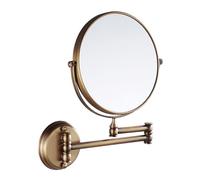 Hotainoys Miroir de Maquillage Mural 8 Miroir de Maquillage Double Face en Laiton Normal et 3X avec Bras Pliant pour Salle Bain, vanité, Support Mural Rasage grossissant
