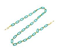 Hotainoys Porte-Lunettes Autour du Cou 28 Pouces Sangle de Lunettes Verte Chaîne en Acrylique et en résine avec connecteur en Silicone Chaîne de Vintage et Tendance pour Femme