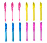 Hotainoys Stylo à Encre Invisible, marqueur de Disparition, écrivain de Messages Secrets avec lumière UV pour Enfants, 12 pièces