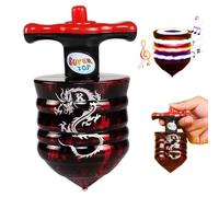 Hotainoys Toupie, toupies Lumineuses avec Musique, toupies rotatives de 35 Secondes, lumières colorées, Jouet Amusant pour fête d'anniversaire pour Enfants, poignée de Couleur aléatoire pour Enfants