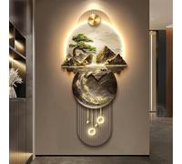 HOTAPEPU Décor d'art Mural LED, Sculptures Murales 3D avec Lumière LED, Mur De l'image De Paysage Chinois pour La Maison, Salon, Étude, Décoration De Chambre À Coucher ~ /