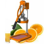 HOTAPEPU Presse-Agrumes, Presse-Citron, broyeur de Fruits en Acier Inoxydable avec Grande Base et Entonnoir Amovible, Robot culinaire Professionnel pour Restaurants, Bars à jus, Orange~/