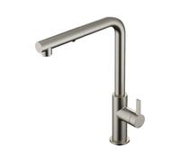 Hotbath Ace Mitigeur de cuisine - monotrou - bec orientable - douchette - Duo-spray - Nickel brossé AC042GN