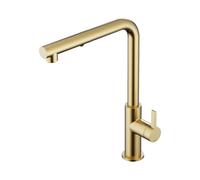 Hotbath Ace Mitigeur de cuisine - montage en applique - bec pivotant - douchette - Duo-spray - Laiton brossé PVD AC042BBP