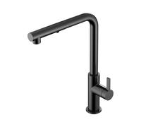 Hotbath Ace Mitigeur de cuisine - montage en surface - bec orientable - douchette - Duo-spray - Noir poli PVD AC042PBP