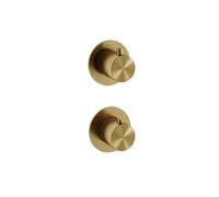 Hotbath Archie Pièce de finition - 2 fonctions - inverseur - mitigeur thermostatique encastré - laiton brossé PVD AR7009EXTBBP