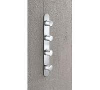 Hotbath Buddy mitigeur thermostatique encastré avec 3 robinets d'arrêt nickel brossé B050GN