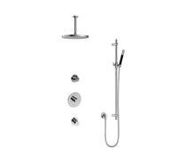 Hotbath Cobber ibs thermostatique 2 stop valve 15cm bras plafond 30cm tête douche chrome barre murale IBS20CR257