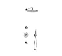 Hotbath Cobber ibs thermostatique 2 valves d'arrêt 30cm tête de douche chrome IBS20CR5