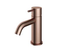 Hotbath Cobber mitigeur de lavabo bas avec bec courbé sans vidage cuivre brossé PVD CB003CBCP