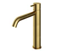 Hotbath Cobber mitigeur haut de lavabo avec bec courbé sans vidage laiton brossé PVD CB003HCBBP
