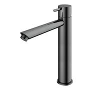 Hotbath Cobber mitigeur haut pour lavabo avec bec droit sans vidage noir chrome CB003HSBK