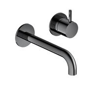 Hotbath Cobber Mitigeur lavabo encastrable - bec 18cm - Noir/chrome CB105EXT18BK HBCB105